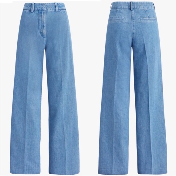 NWT Favorite Daughter The Fiona Denim Trouser Jeans in Seaport - Picture 8 of 12